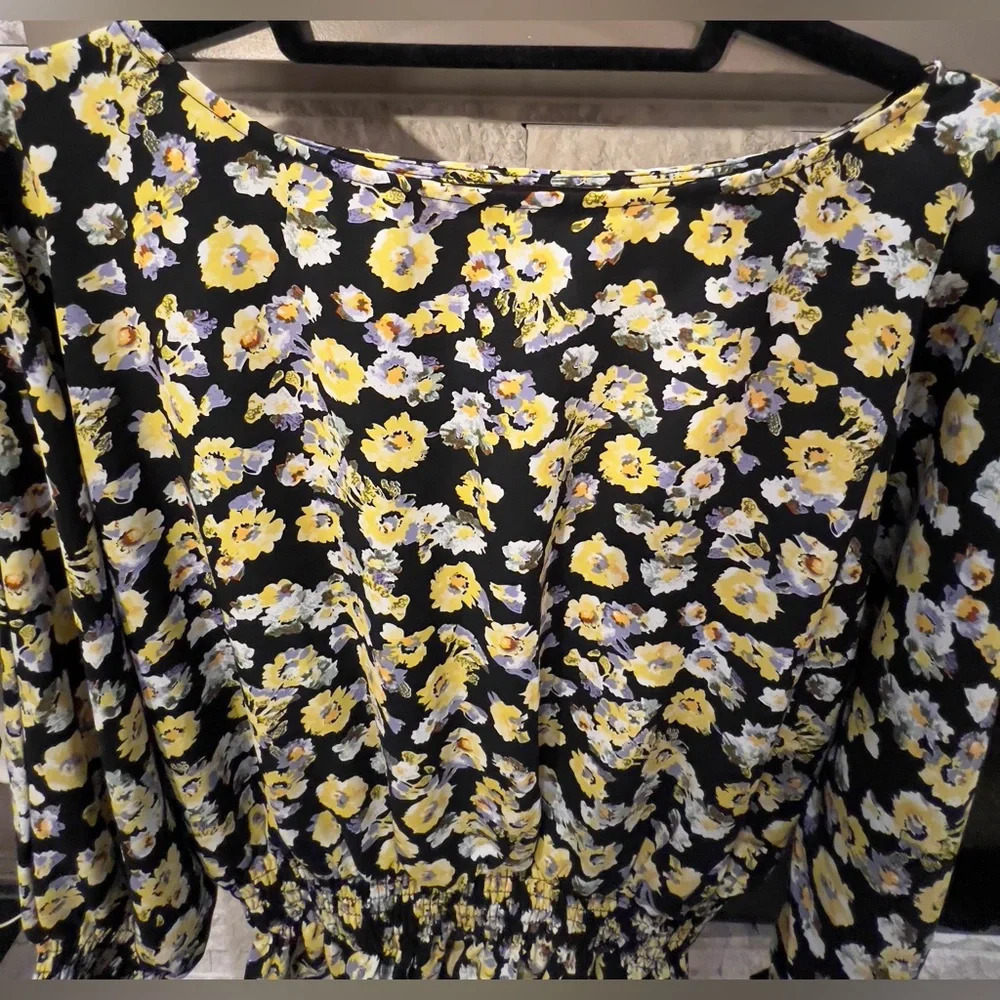 Anthropologie Azelhazel size Medium floral long sleeve top - Picture 3 of 8